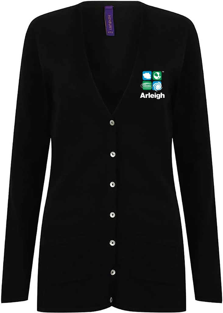 H723 HENBURY LADIES V NECK CARDIGAN