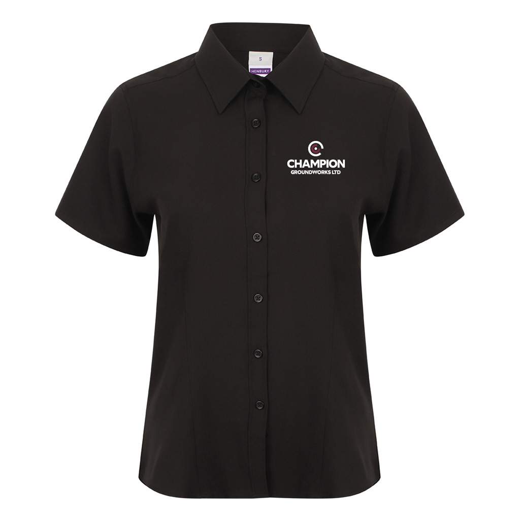 H596 HENBURY LADIES S/SLEEVE WICKING SHIRT