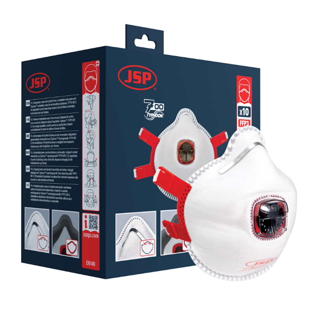 TYPHOON MOULDED MASK FFP3 VALVED -(735)- BOX OF 10