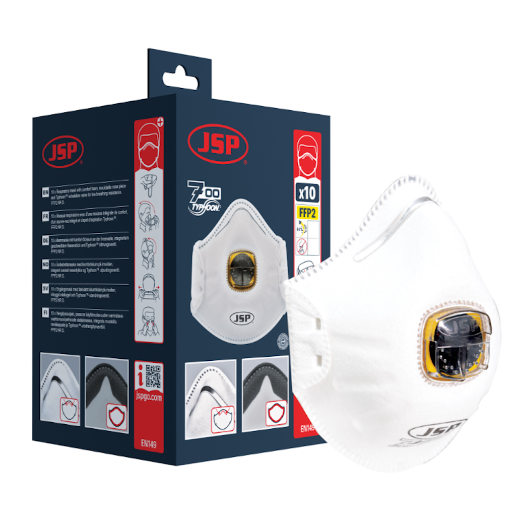 TYPHOON MOULDED MASK FFP2 VALVED- (725)- BOX OF 10