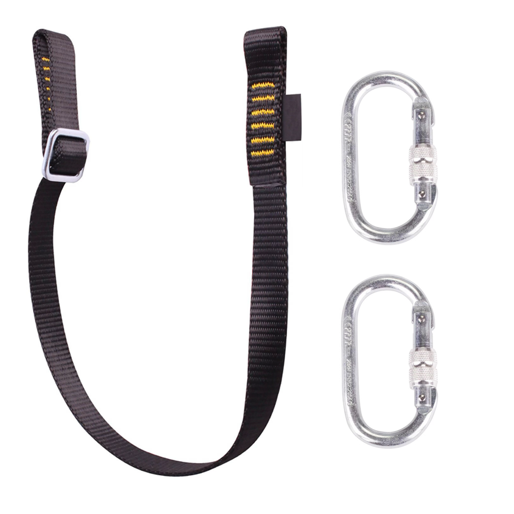 RGL12 - SINGLE LEG ADJUSTABLE WEBBING RESTRAINT LANYARD WITH K1 K1 HOOKS