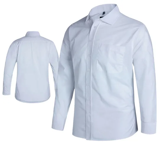 AQUA END ON END CUTAWAY L/S COLLAR SHIRT