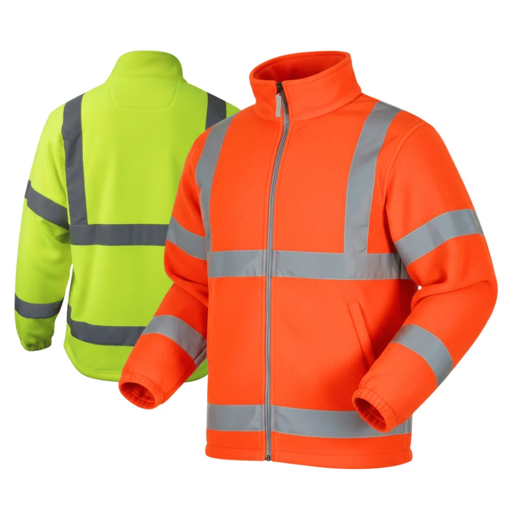 AQUA FULL ZIP HI-VIS POLAR FLEECE