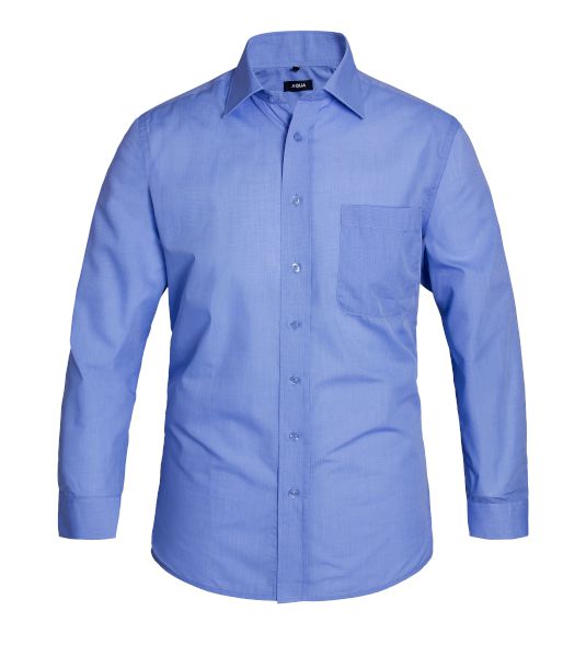 AQUA END ON END CUTAWAY L/S COLLAR SHIRT