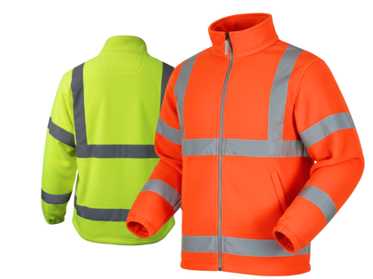 [FJ955] AQUA FULL ZIP HI-VIS POLAR FLEECE