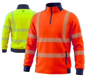[SS104] FGX ECO RECYCLED HI-VIS QUARTER ZIP SWEAT SHIRT
