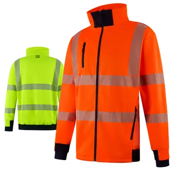 [FJ098] FGXeco RECYCLED PREMIUM FULL ZIP HI VIS FLEECE