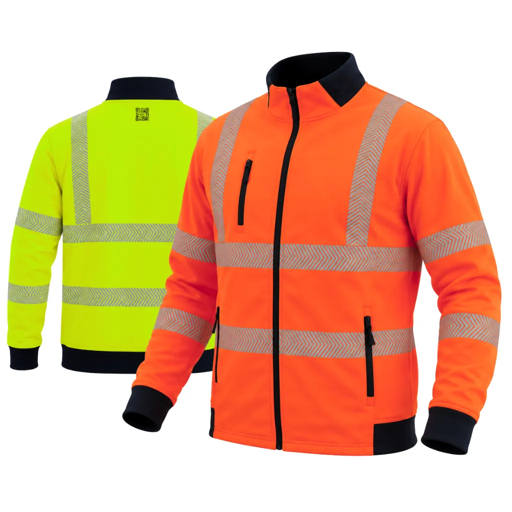 [FJ098] FGXeco RECYCLED PREMIUM FULL ZIP HI VIS FLEECE