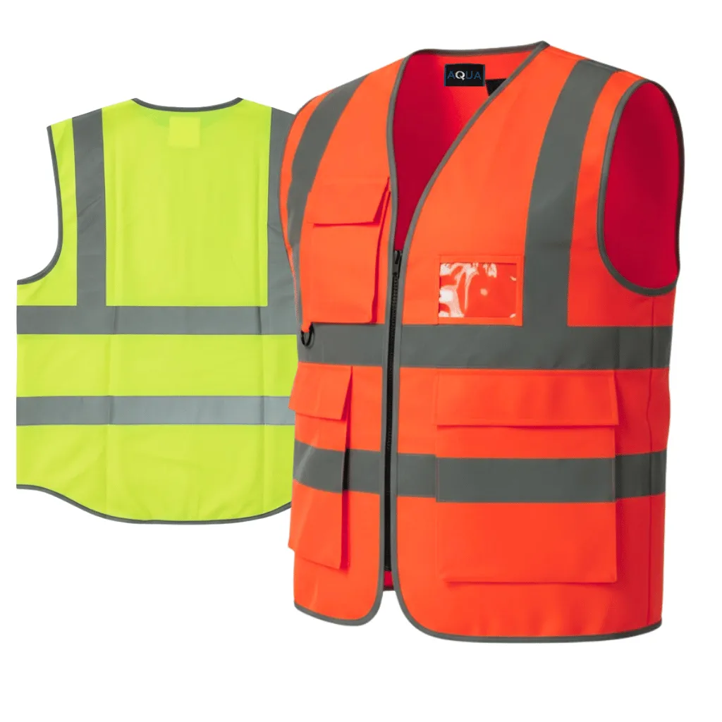 [WC090] AQUA EXECUTIVE HI-VIS WAISTCOAT