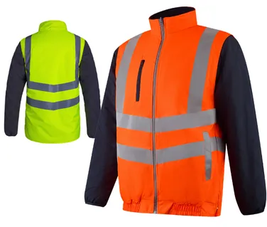 [BW484] REVERSIBLE HI VIS RIPSTOP BODYWARMER