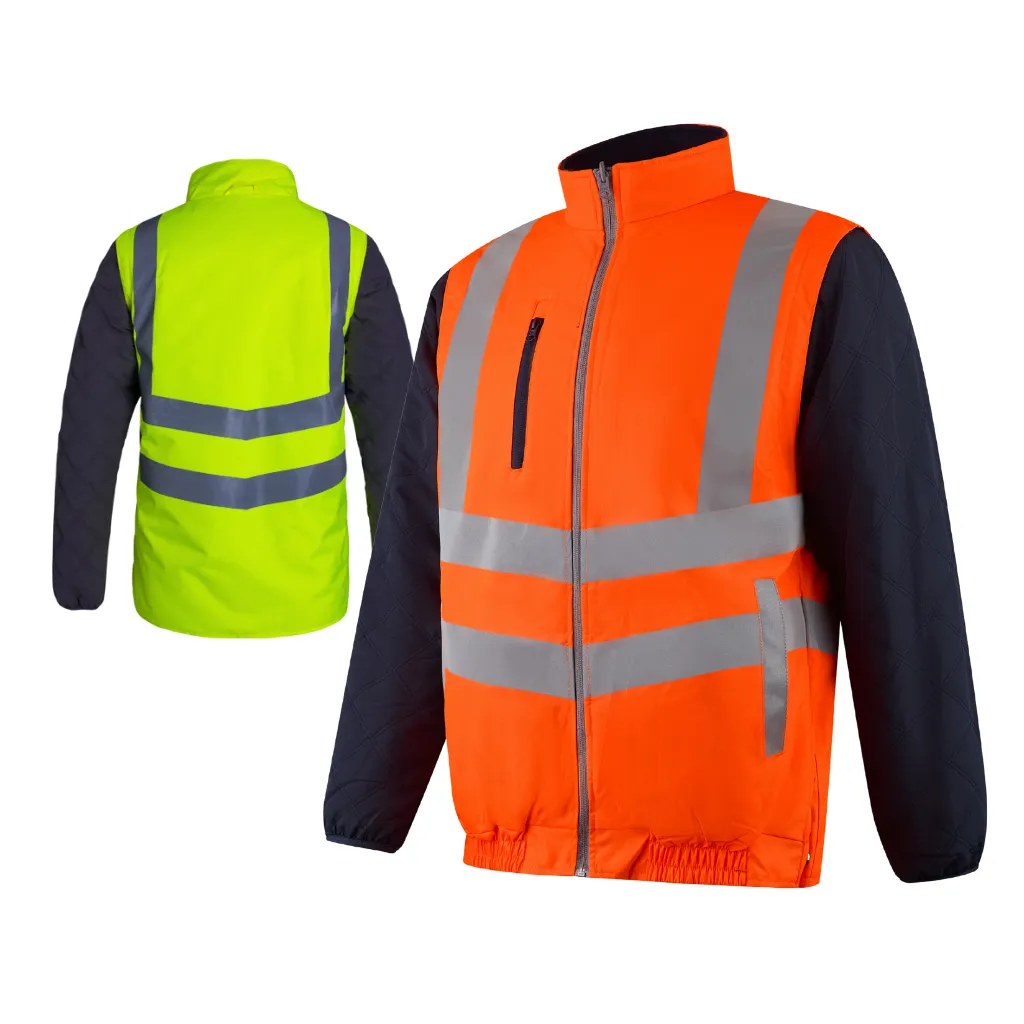 [BW484] REVERSIBLE HI VIS RIPSTOP BODYWARMER