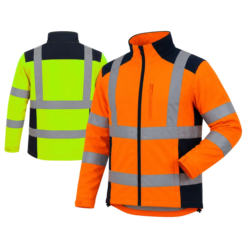 [FJ075] HI VIS SOFT SHELL FLEECE JACKET