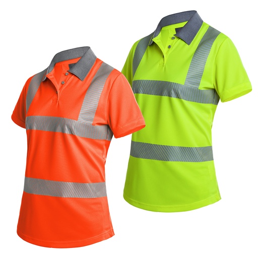 [PS087] WOMENS SHORT SLEEVE HI VIS POLOSHIRT