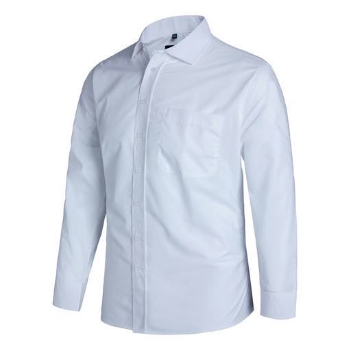 [SH115] AQUA END ON END CUTAWAY L/S COLLAR SHIRT
