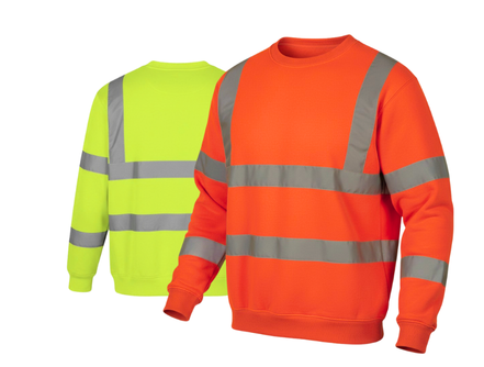 [SS083] AQUA HI-VIS CREW NECK SWEATSHIRT