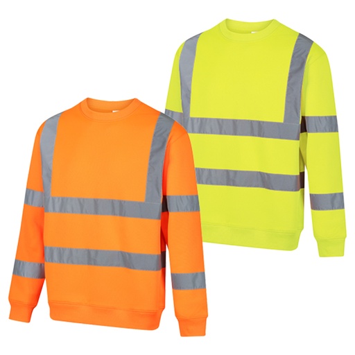 [SS083] AQUA HI-VIS CREW NECK SWEATSHIRT